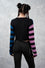 Banned Alternative Voidstar Skull Cropped Jumper Black, Lavender and Blue