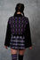 Banned Alternative Argyle Skull Cropped Jumper Black, Purple and Grey Knitted