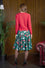 Banned Retro Angela Cardigan in Red with Festive Cat Design