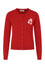 Banned Retro Angela Cardigan in Red with Festive Cat Design