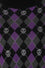 Banned Alternative Argyle Skull Cropped Jumper Black, Purple and Grey Knitted