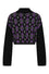 Banned Alternative Argyle Skull Cropped Jumper Black, Purple and Grey Knitted