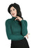 Hell Bunny Spiros Knitted Top in Dark Green