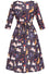 Lady Vintage Lyra Dress in Halloween Cat Party Print