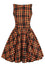 Lady Vintage Tea Dress in Halloween Tartan