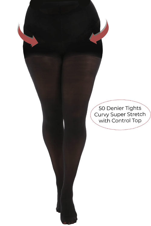 Collants noirs 50 deniers Pamela Mann – Fashion Curvy Shop
