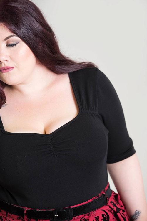 Hell Bunny Philippa Top in Black