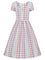 Collectif Demira-Lea Swing Dress in Unicorn Gingham Pastel