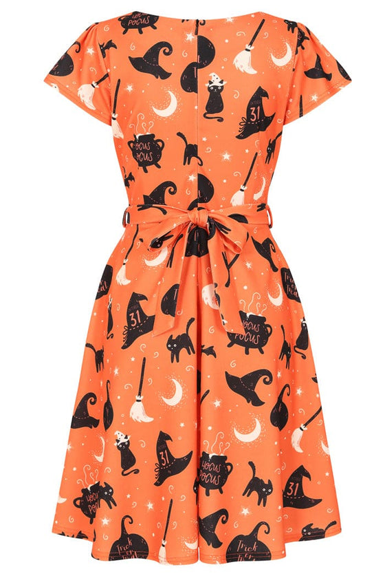 Lady Vintage Day Dress in Hocus Pocus Print