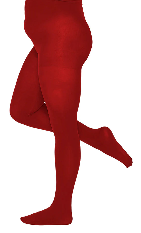 Pamela Mann Hosiery Curvy Super-Stretch 90 Denier Tights in Ruby Red