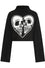 Banned Alternative Amoret Skull Heart Jumper Black and White Knitted