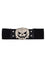 Kreepsville 666 Elastic Belt with Trick or Treat Pumpkin Buckle in Black