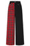 Banned Alternative Babylon Wide Leg Trousers in Black and Red Tartan