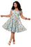 Hell Bunny Beatrix Knee Dress in Blue Bunny & Deer Print -  PRE-ORDER estimated dispatch 6 March 2026