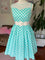 Dolly & Dotty Blaire Midi Swing Dress in Mint Green and White Polka dot