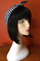 Kitty Deluxe Reversible Wired Headband in Black Gingham Print & Customisable Reverse