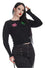Banned Alternative Alien Space Cat Cardigan in Black with Back Design