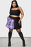 Killstar Cattie Pleated Skirt Purple Tartan Skater