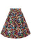 Dolly & Dotty Carolyn Box Pleat Skirt in Black Comic Pop Art Print