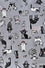 Kitty Deluxe Reversible Wired Headband in Gray Cats Print & Customisable Reverse