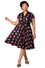 Hell Bunny Cherilyn 50's Knee Dress in Cherry Heart Print