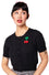 Hell Bunny Claudie Cardigan in Black with Cherry Detail, Pointelle Style Knit