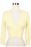 MAK Sweaters Cropped Cardigan with 3/4 Sleeves in Baby Yellow