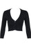 MAK Sweaters Cropped Cardigan with 3/4 Sleeves in Black