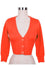 MAK Sweaters Cropped Cardigan with 3/4 Sleeves in Fiesta Orange