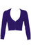 MAK Sweaters Cropped Cardigan with 3/4 Sleeves in Grape Purple