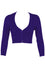 MAK Sweaters Cropped Cardigan with 3/4 Sleeves in Grape