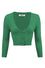 MAK Sweaters Cropped Cardigan with 3/4 Sleeves in Kelly Green