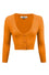 MAK Sweaters Cropped Cardigan with 3/4 Sleeves in Light Orange