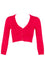 MAK Sweaters Cropped Cardigan with 3/4 Sleeves in Rose Pink