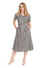 Banned Retro Cherry Check Shirt Swing Dress with Belt in Navy Gingham