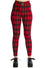 Banned Alternative Damien Stretch Skinny Trousers in Red Tartan