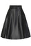 Banned Retro Daphne Swing Skirt in Black PU Leather Look