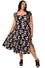 Hell Bunny Dorian Midi Maxi Dress with Skull Print