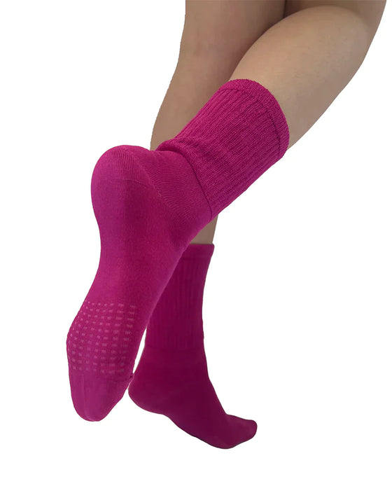 Pamela Mann Extra Wide Bamboo Ankle Socks Super Soft Breathable in Magenta Bright Pink