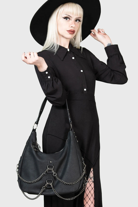 Killstar Fading Bag Slouch Style with Chain Detailing
