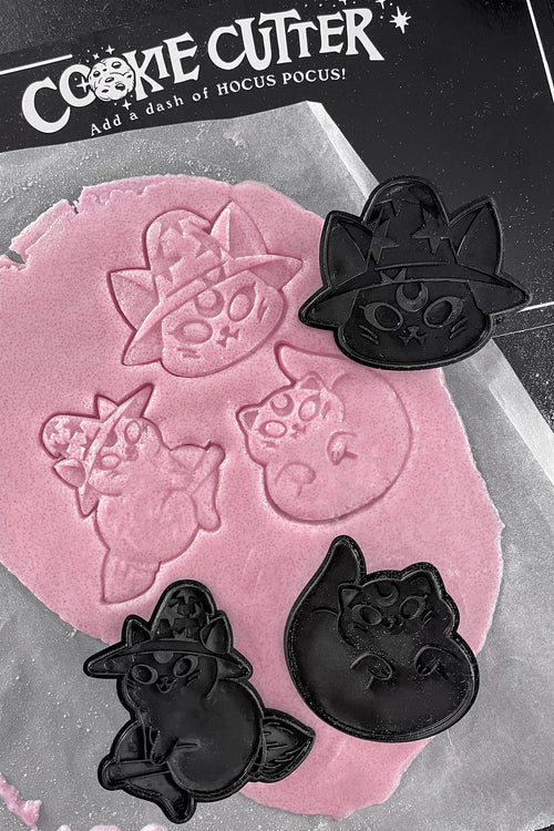 Killstar Ghost Kitty Cookie Cutters Set of 3