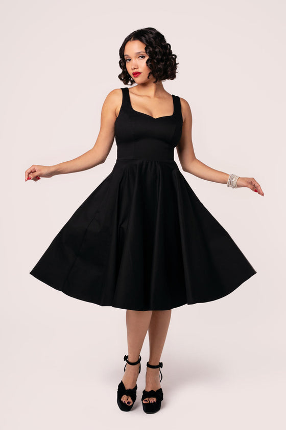 Hell Bunny Heidi Dress Classic Black - Pre-order Estimated dispatch 29 August 2025