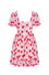 Hell Bunny Aphrodite Mini Dress Floaty Pink Chiffon with Heart Print