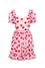 Hell Bunny Aphrodite Mini Dress Floaty Pink Chiffon with Heart Print