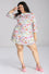 Hell Bunny Happy Daze Mini Dress with Peter Pan Collar and Psychedelic Print