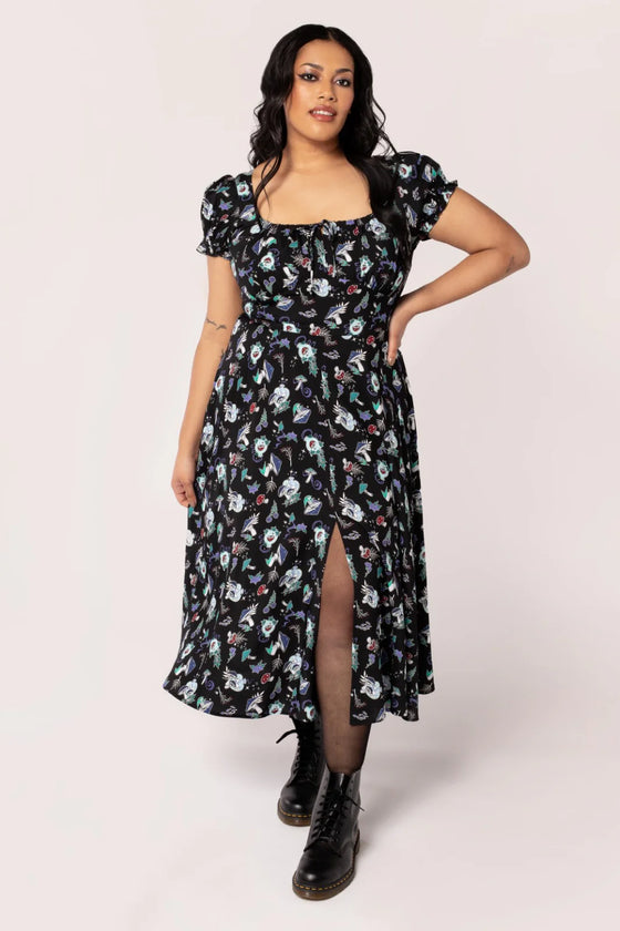 Hell Bunny Amanita Maxi Dress Mushroom Woodland Cottagecore Design