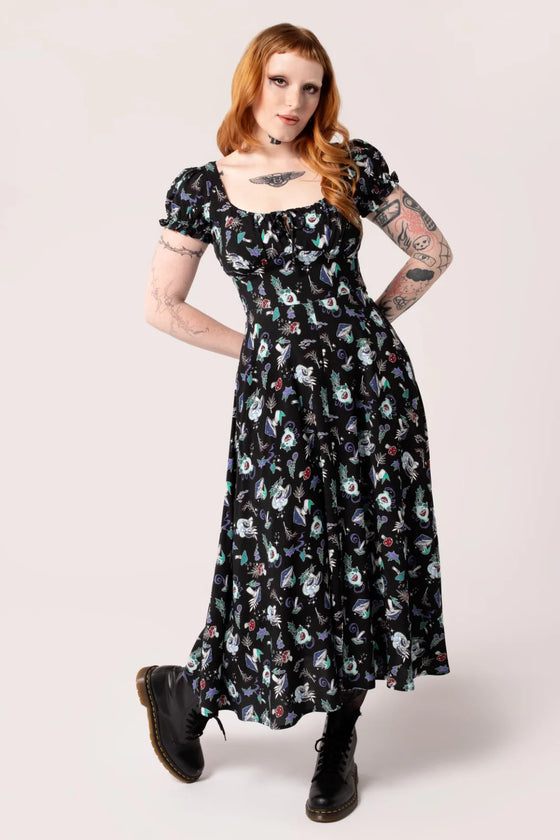 Hell Bunny Amanita Maxi Dress Mushroom Woodland Cottagecore Design
