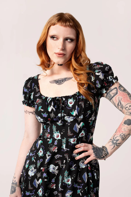 Hell Bunny Amanita Maxi Dress Mushroom Woodland Cottagecore Design