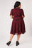 Hell Bunny Venom Midi Dress in Burgundy -  PRE-ORDER estimated dispatch 14 August 2026