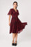 Hell Bunny Venom Midi Dress in Burgundy -  PRE-ORDER estimated dispatch 14 August 2026